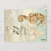 シーホース沿岸ビーチ – テーブル番号はがき ポストカード (裏面)