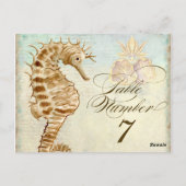 シーホース沿岸ビーチ – テーブル番号はがき ポストカード (裏面)