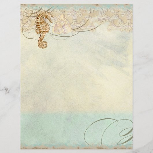 シーホース沿岸ビーチ – 文房具モノグラムの (正面)