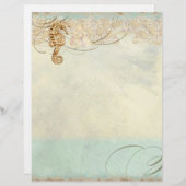 シーホース沿岸ビーチ – 文房具モノグラムの (正面/裏面)