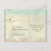 シーホース沿岸ビーチ- RSVP応答はがき インビテーションポストカード (裏面)