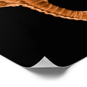 シーホース沿岸航海の海ビーチブラック ポスター (角)