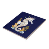 シーホース海産魚3Dブルーオレンジビーチテーマ タイル (側面)