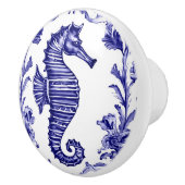 シーホース海軍ブルーホワイトシー海右向き セラミックノブ (右)