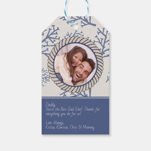 シーホース海軍海動物航海の星 ギフトタグ (裏面)