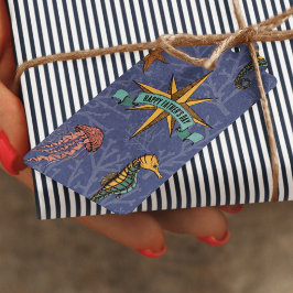 シーホース海軍海動物航海の星 ギフトタグ