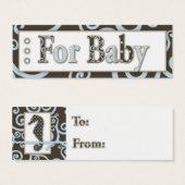 シーホース男の赤ちゃんギフトラベル (正面&裏面)