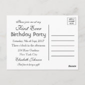 シーホース粘土スラブ初めて誕生日はがき ポストカード (裏面)