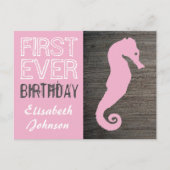 シーホース粘土スラブ初めて誕生日はがき ポストカード (正面)