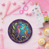 シーホース紙プレート、7"ラウンド紙プレート ペーパープレート (パーティー)