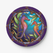 シーホース紙プレート、7"ラウンド紙プレート ペーパープレート (正面)