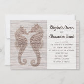 シーホース素朴流木結婚式招待状 招待状 (正面)
