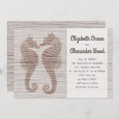 シーホース素朴流木結婚式招待状 招待状 (正面/裏面)