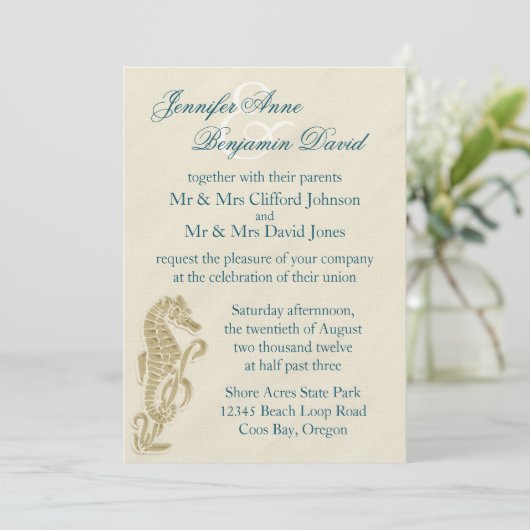 シーホース結婚式招待状 招待状 (スタンド正面)