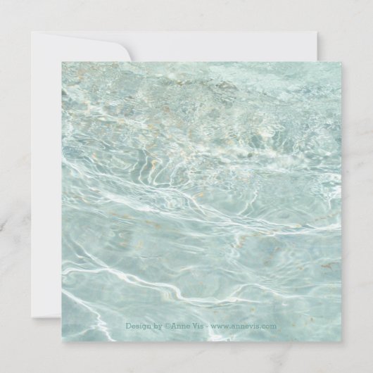 シーホース航海のアクア結婚式招待状 招待状 (裏面)