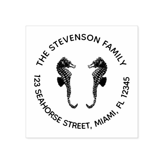 シーホース航海のサーキュラー差出人住所 ラバースタンプ (インプリント)