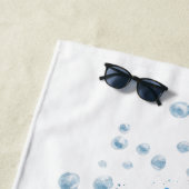 シーホース航海のティール(緑がかった色)アクアブルーマリーンカスタム ビーチタオル (インサイチュ)