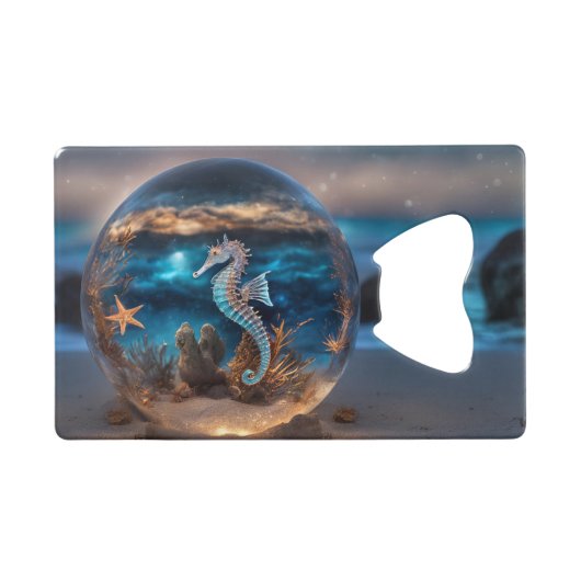 シーホース航海のヒトデファンタジーボトルオープナー クレジットカード栓抜き (正面(横))