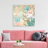 シーホース航海のビーチ – コーラル キャンバスプリント (インサイチュ (リビング))