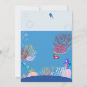 シーホース誕生日パーティーの招待の下 招待状 (裏面)