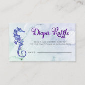 シーホース赤ちゃんシャワーおむつラッフル エンクロージャーカード (正面)