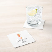 シーホース赤ちゃんシャワーナプキン スクエアペーパーコースター (インサイチュ)