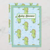 シーホース赤ちゃんシャワー 招待状 (正面/裏面)