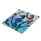 シーホース踊りセラミックのキッチンタイル タイル (側面)