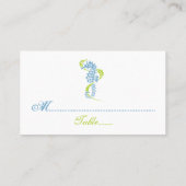 シーホース青、緑結婚の座席表 プレイスカード (裏面)