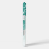 シーホース骨格パターンシーグリーンモノグラム名 Case-Mate iPhoneケース (裏面 / 右)