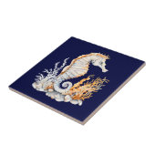 シーホース3Dブルーオレンジ白水中競技海洋ビーチ タイル (側面)