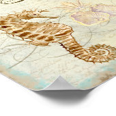 シーホース、エグレ素晴らしット沿岸ビーチ-ファインアート ポスター (角)