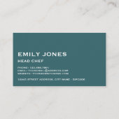 シーホース、シーフード、シェフ、料理名刺 名刺 (裏面)