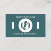 シーホース、シーフード、シェフ、料理名刺 名刺 (正面)