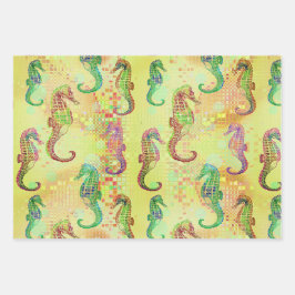 シーホース、タフィ・オプアート&カーディフサンプラー ラッピングペーパーシート