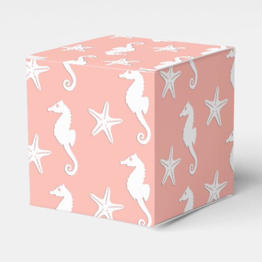 シーホース&ヒトデ – ライトコーラルピンク フェイバーボックス (正面サイド)
