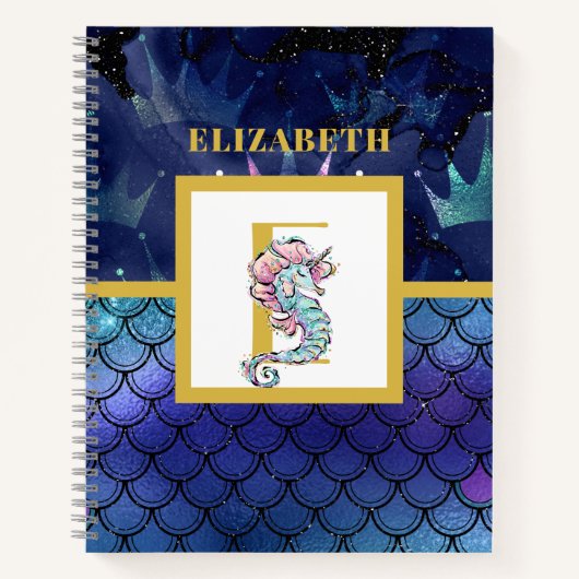 シーホースUnicorn追加イニシャル ノートブック (正面)