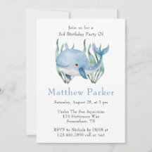 シーボーイ誕生日パーティーの下のブルーホエールズ