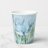 シーボーイ誕生日パーティーの下のブルーホエールズ 紙コップ (裏面)