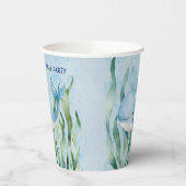 シーボーイ誕生日パーティーの下のブルーホエールズ 紙コップ (左)