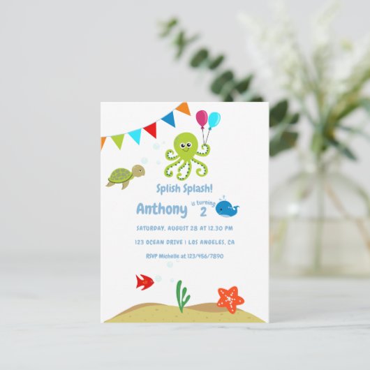 シーボーイ・バースデーパーティーの下で ポストカード (スタンド正面)