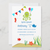 シーボーイ・バースデーパーティーの下で 招待状 (正面)