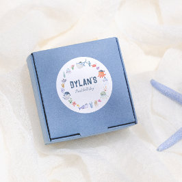 シーボーイ・バースデーパーティーの下の海賊海 ラウンドシール