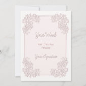 シーポインセチアレース赤面写真クリスマスカード 招待状 (裏面)