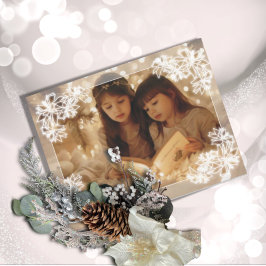 シーポインセティアレースフラットホリデーカード シーズンカード