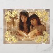 シーポインセティアレースホリデーポストカード 箔シーズンポストカード (正面)