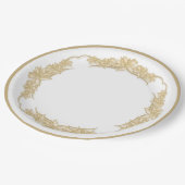 シーポインセティアレースホワイト紙プレート ペーパープレート (アングル)