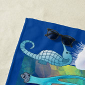 シーマリンライフブルーヒトデの呼び出し ビーチタオル (インサイチュ)