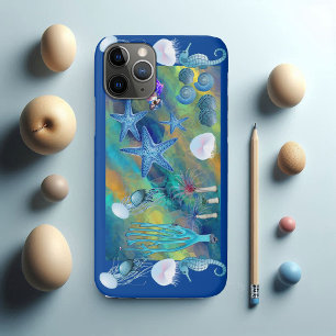 シーマリンライフブルーヒトデの呼び出し iPhone 11 PROケース