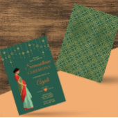 シーマンサム式伝統的インディアンベビーシャワー 招待状